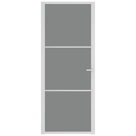 Binnendeur 83x201,5 cm ESG-glas en aluminium wit 3
