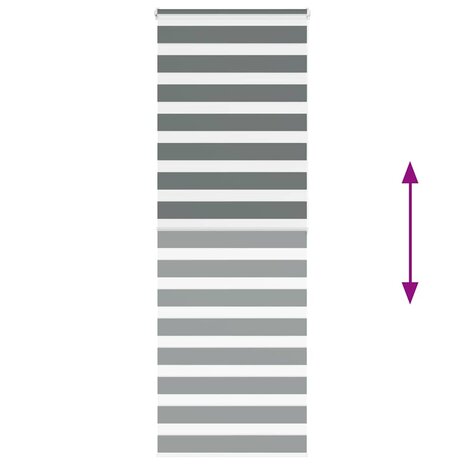 Zebra rolgordijn 80x200 cm stofbreedte 75,9 cm donkergrijs 5