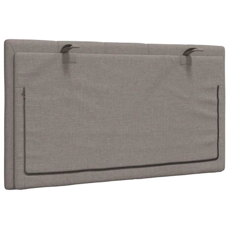 Hoofdbordkussen "Hanko" 80 cm stof taupe 6