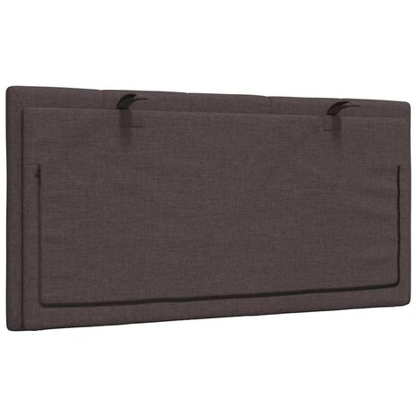 Hoofdbordkussen "Hanko" 100 cm stof donkerbruin 6