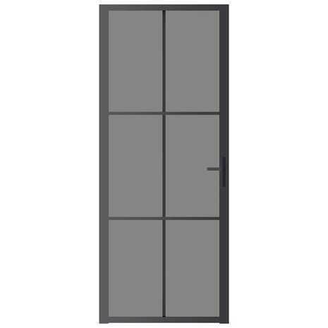 Binnendeur 83x201,5 cm ESG-glas en aluminium zwart 3