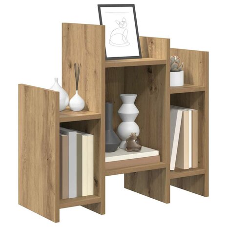 Bijzetkast artisanaal eikenkleurig 60 x 26 x 60 cm Bewerkt hout 2