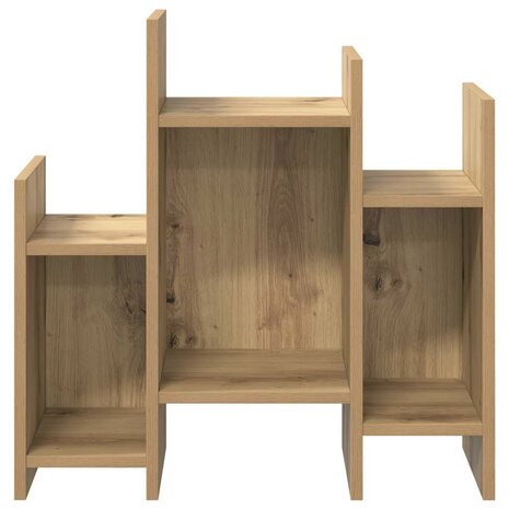 Bijzetkast artisanaal eikenkleurig 60 x 26 x 60 cm Bewerkt hout 4