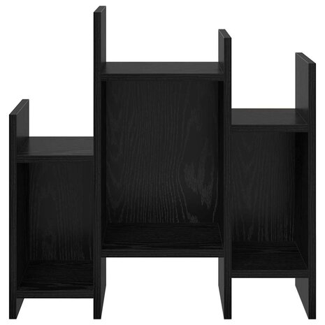 Bijzetkast met plank Zwart eiken 60 x 26 x 60 cm Bewerkt hout 4