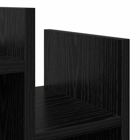 Bijzetkast met plank Zwart eiken 60 x 26 x 60 cm Bewerkt hout 5