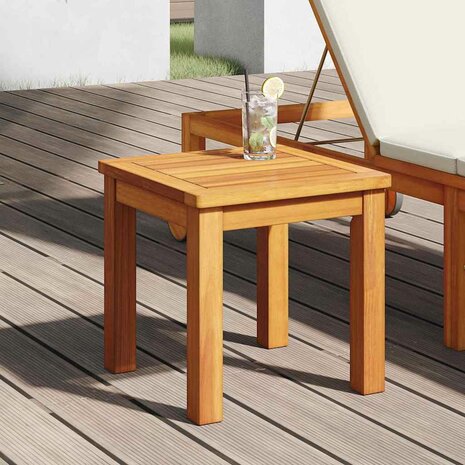 Tuin bijzettafel 35x35x34 cm van massief acaciahout 2