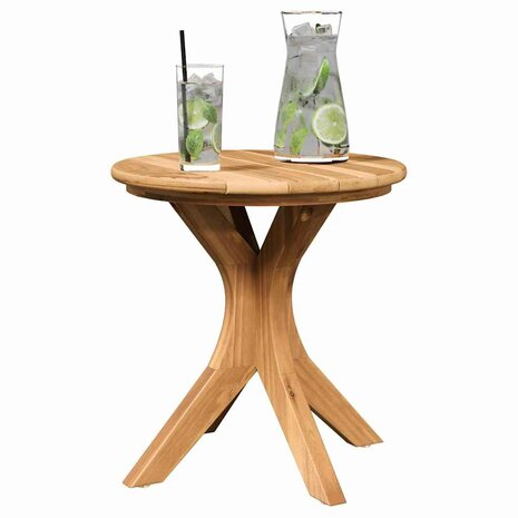 Tuin Bijzettafel Ø40x41 cm Massief Teakhout 2