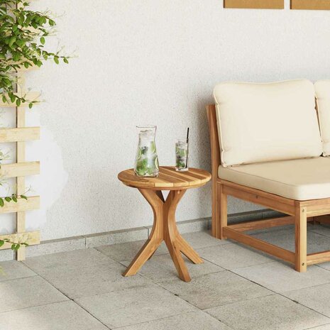 Tuin Bijzettafel Ø40x41 cm Massief Teakhout 3