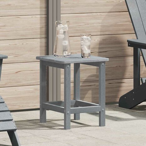 Adirondack Bijzettafel Lichtgrijs 38x38x45 cm HDPE 1