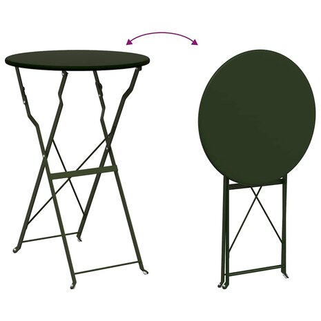 Bistrotafel Ø50x71 cm gepoedercoat staal donkergroen 8