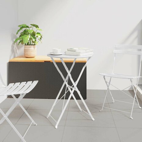 Bistrotafel Ø50x71 cm gepoedercoat staal wit 1