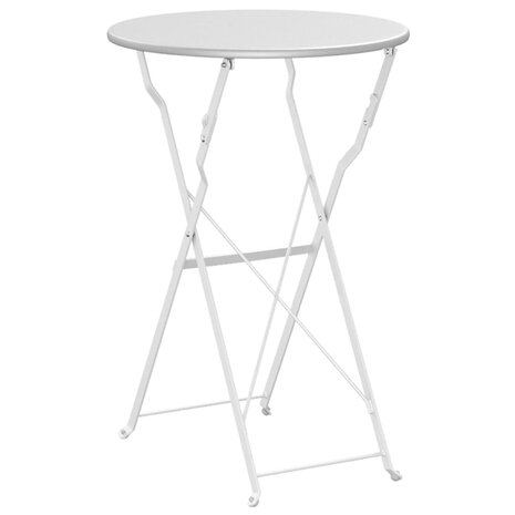 Bistrotafel Ø50x71 cm gepoedercoat staal wit 5