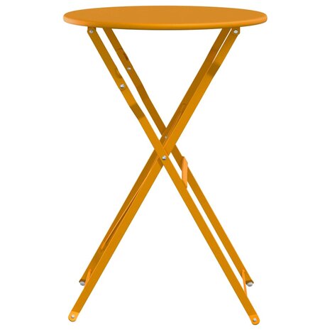 Bistrotafel Ø50x71 cm gepoedercoat staal mosterdgeel 4