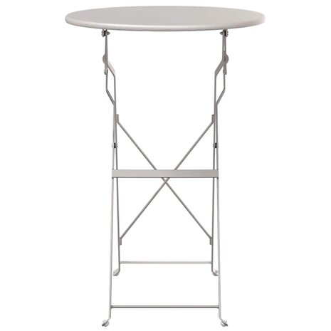 Bistrotafel Ø50x71 cm gepoedercoat staal beige 3
