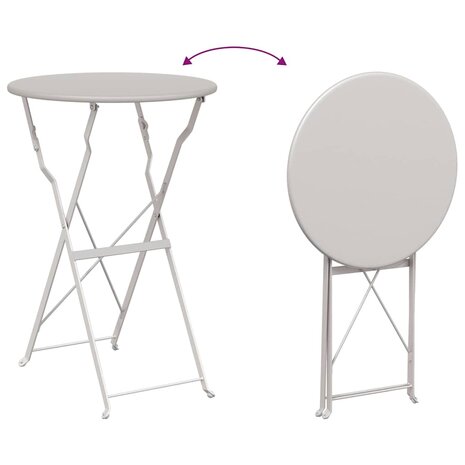 Bistrotafel Ø50x71 cm gepoedercoat staal beige 8
