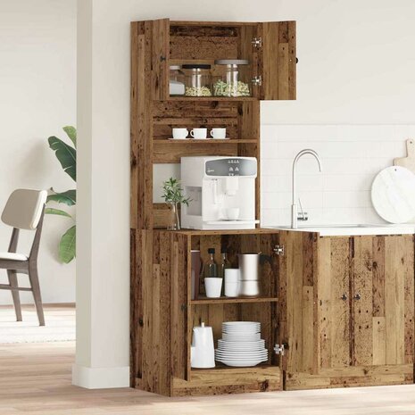 Keukenkast Oud Hout 60 x 50 x 180 cm Gelaagd Hout 3