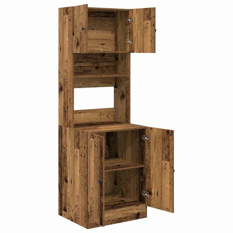 Keukenkast Oud Hout 60 x 50 x 180 cm Gelaagd Hout 4
