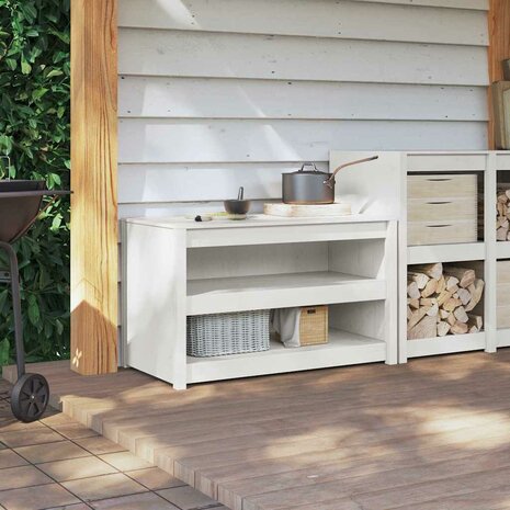Buiten Keukenkast Wit 106x55x64 cm Massief Grenenhout 3