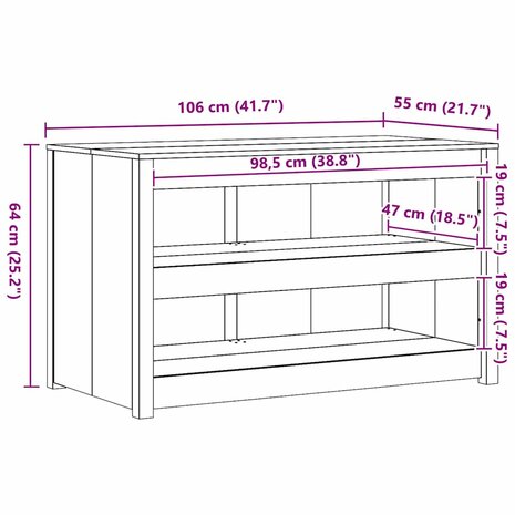 Buiten Keukenkast Wit 106x55x64 cm Massief Grenenhout 8