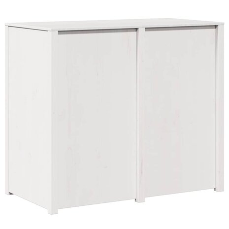 Buitenkeukenkast Wit 106x55x92 cm Massief Grenenhout 6
