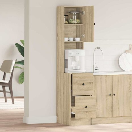 Keukenkast Sonoma Eiken 35x50x180 cm Bewerkt Hout 3