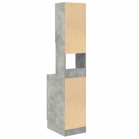 Keukenkast Beton Grijs 35x50x180 cm Bewerkt Hout 7