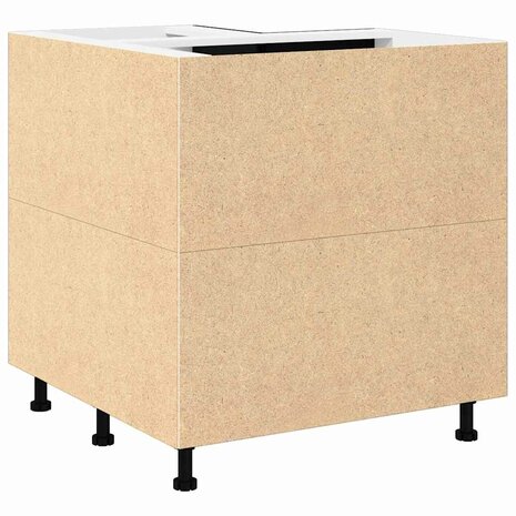 Zwarte Eiken Hoek Onderkast - 75,5 x 75,5 x 81,5 cm, Gemaakt van Geëngineerd Hout 5