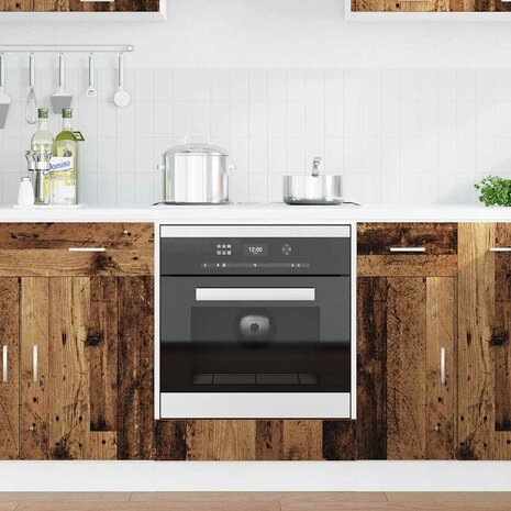 Ovenkast in Oud Hout – 60x46x81,5 cm van Geëngineerd Hout 3