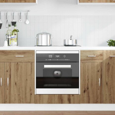 Ovenkast - Artisan Eiken, 60x46x81.5 cm, gefabriceerd hout 3