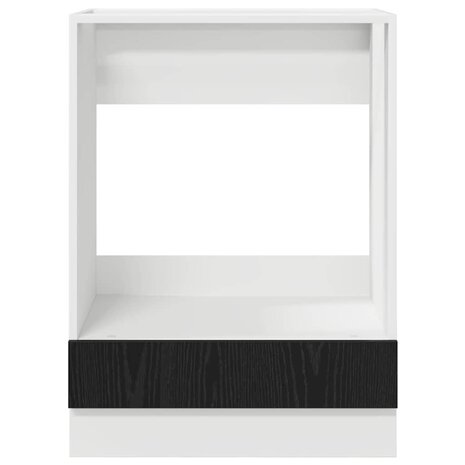 Ovenkast Zwart eiken 60 x 46 x 81.5 cm Bewerkt hout 4