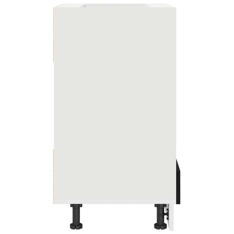 Ovenkast Zwart eiken 60 x 46 x 81.5 cm Bewerkt hout 5