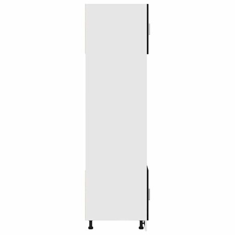 Magnetronkast Zwart Eiken 60x57x207 cm Gelaagd Hout 6