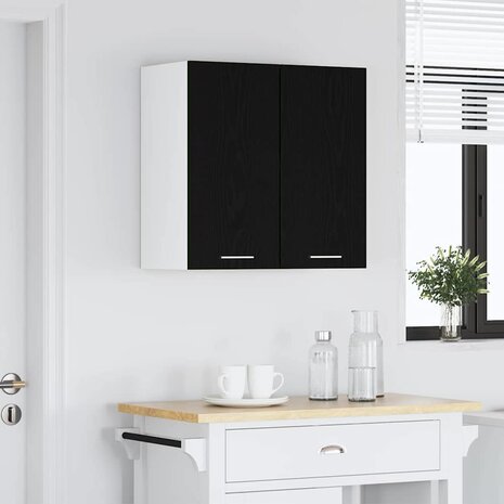 Zwarte Eiken Hangkast 60 x 31 x 60 cm van Geengineerd Hout 3