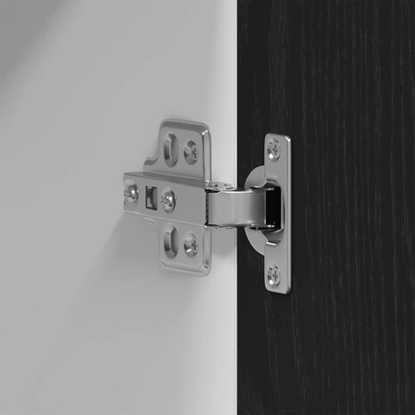 Zwarte Eiken Hangkast - 80x31x60 cm - Van stevig hout 8