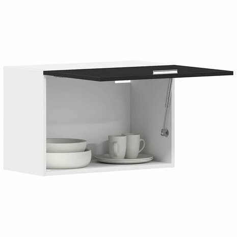 Zwart Eiken Hangkast - 60x31x60 cm, Gemaakt van Engineered Hout 2