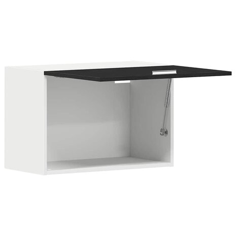 Zwart Eiken Hangkast - 60x31x60 cm, Gemaakt van Engineered Hout 4