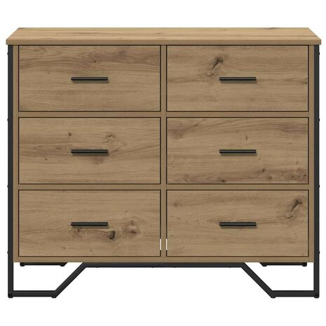 Ladekast Ambachtelijk Eiken 91x35.5x74.5 cm Gemaakt Hout 5