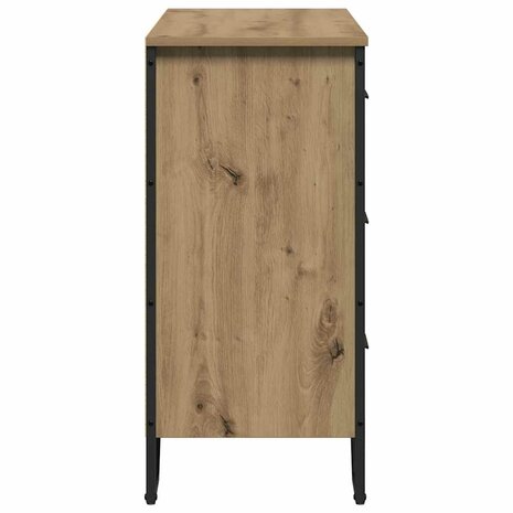 Ladekast Ambachtelijk Eiken 91x35.5x74.5 cm Gemaakt Hout 6