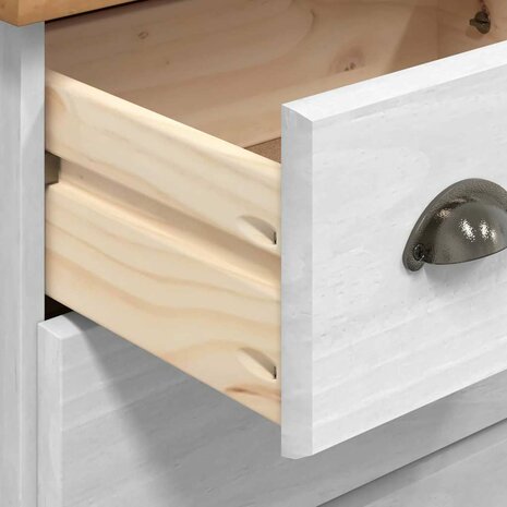 Ladekast &apos;ASKIM&apos;Wit 45,8x40x79 cm Massief Hout 8
