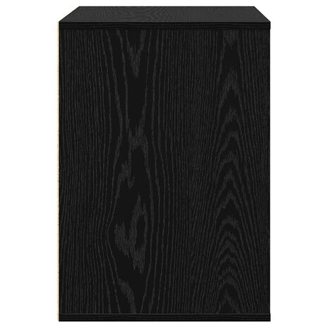 Hoekladekast Zwart Eiken 60x41x58 cm Bewerkt Hout 6