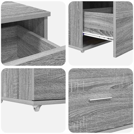 Ladekast Grijs Sonoma 55x45x33,5 cm Bbewerkte Hout 7