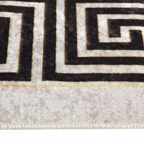 Vloerkleed wasbaar anti-slip 120x180 cm lichtbeige 5