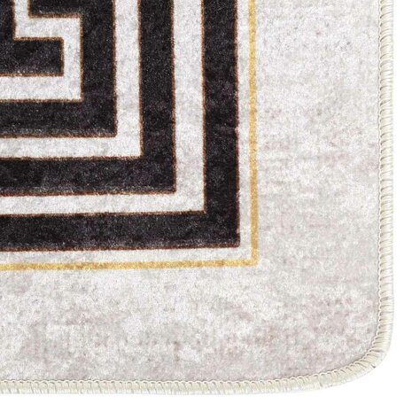 Vloerkleed wasbaar anti-slip 120x180 cm lichtbeige 7