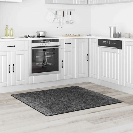 Vloerkleed shaggy met latex onderkant 120x120 cm donkergrijs 2