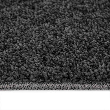 Vloerkleed shaggy met latex onderkant 120x120 cm donkergrijs 6