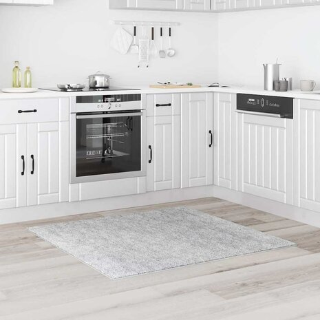 Vloerkleed shaggy met latex onderkant 120x120 cm grijs 2