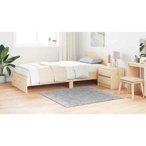 Vloerkleed shaggy met latex onderkant 120x120 cm grijs 3