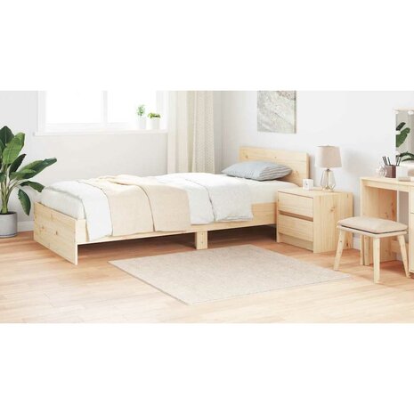 Pluizige Tapijt Hoge Stapel Crème 120x120 cm PP 3