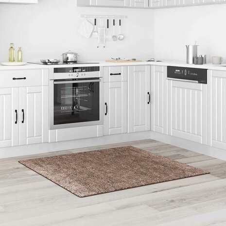 Shaggy Vloerkleed Hoge Pool Bruin 120x120 cm PP 2