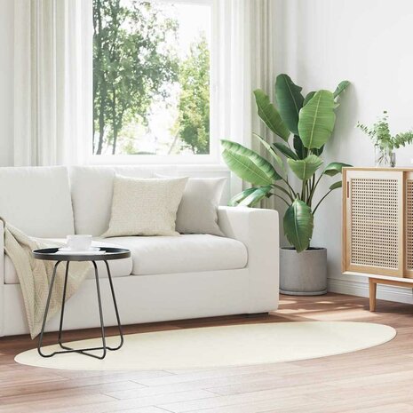 Tapijt Crème 80 x 150 cm Polyester 1